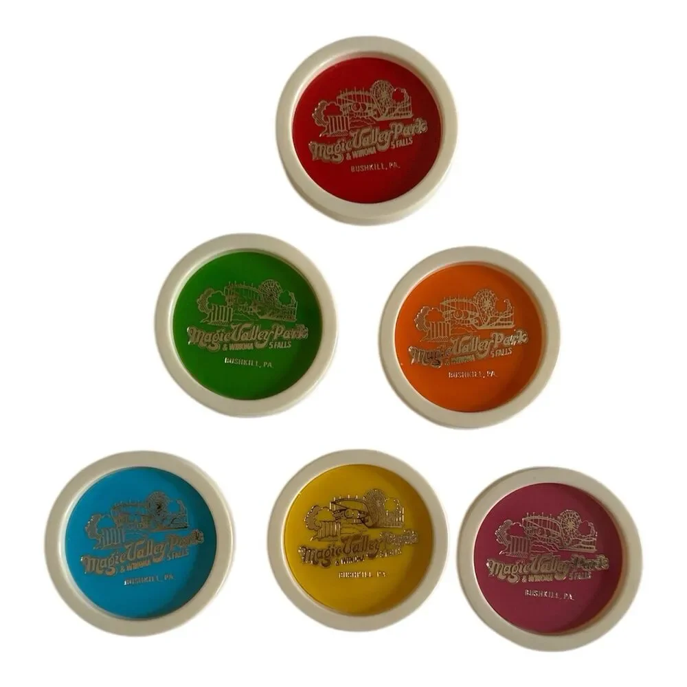 Coaster Set, 6 Magic Valley Park & Winona Falls, Vintage, Rare